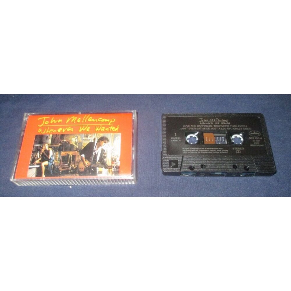 John Mellencamp - Whenever We Wanted on cassette (Polygram Records Canada, 1991)